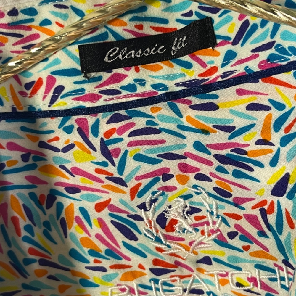 Bugatchi Uomo Multicolor Stripes Button Up It Dre… - image 8